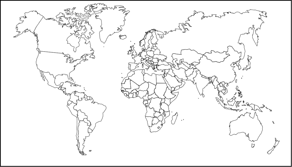 خريطة العالم صماء جديدة 1
