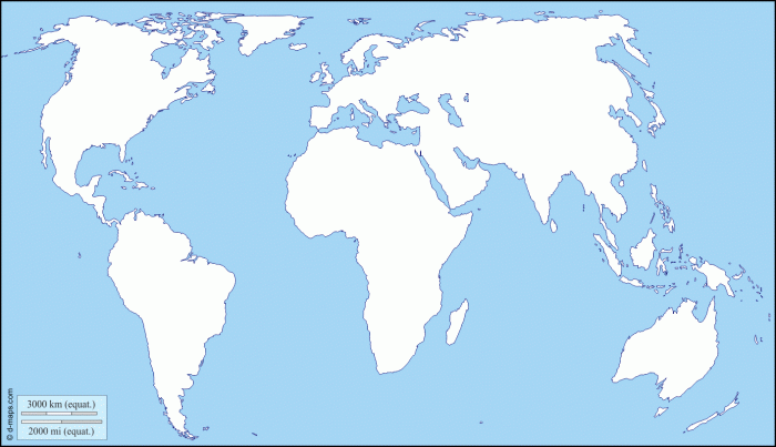 خريطة العالم صماء جديدة 2