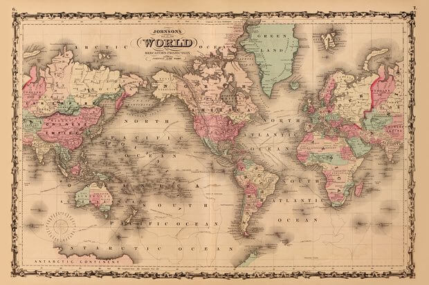 خريطة العالم الحقيقية 6