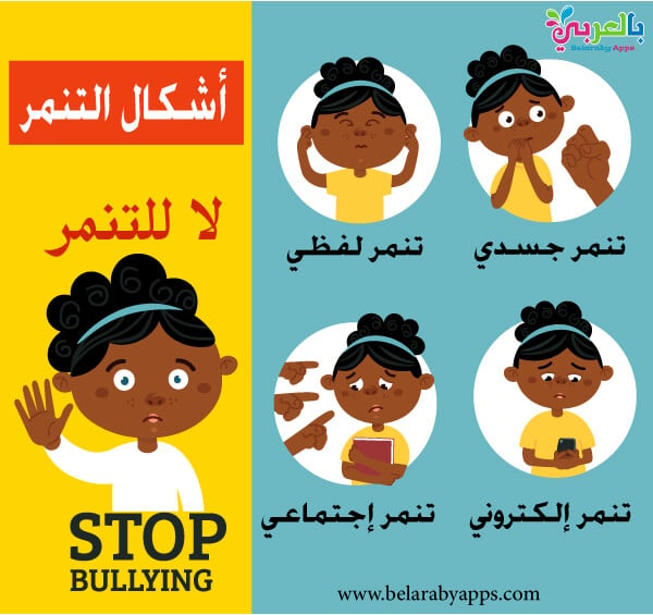 صور التنمر إقرأ ملصقات عن التنمر رسومات عن التنمر رسم عن العنف المدرسي