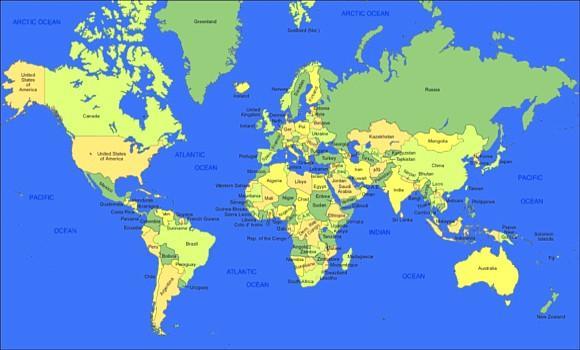 خريطة العالم الحقيقية 9