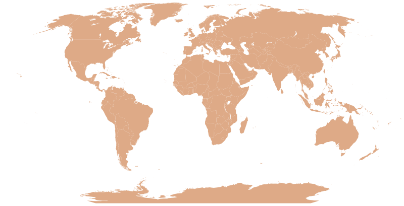 خريطة العالم صماء ملونة 2