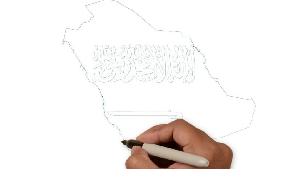 تلوين علم السعودية للاطفال موسوعة إقرأ ,رسمة عن الوطن سهلة جدا, رسم