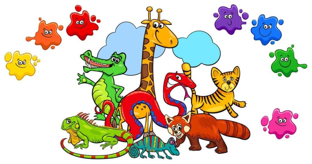 رسومات حيوانات للاطفال ملونة 1