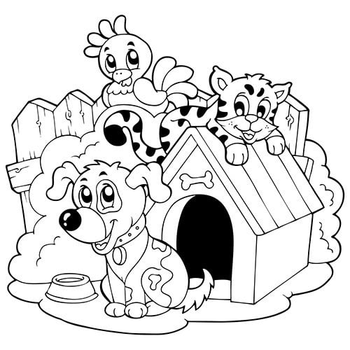 رسومات اطفال للتلوين حيوانات3