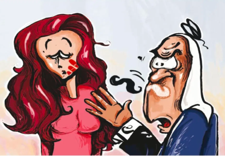 كاريكاتير عن العنف ضد المرأة 2