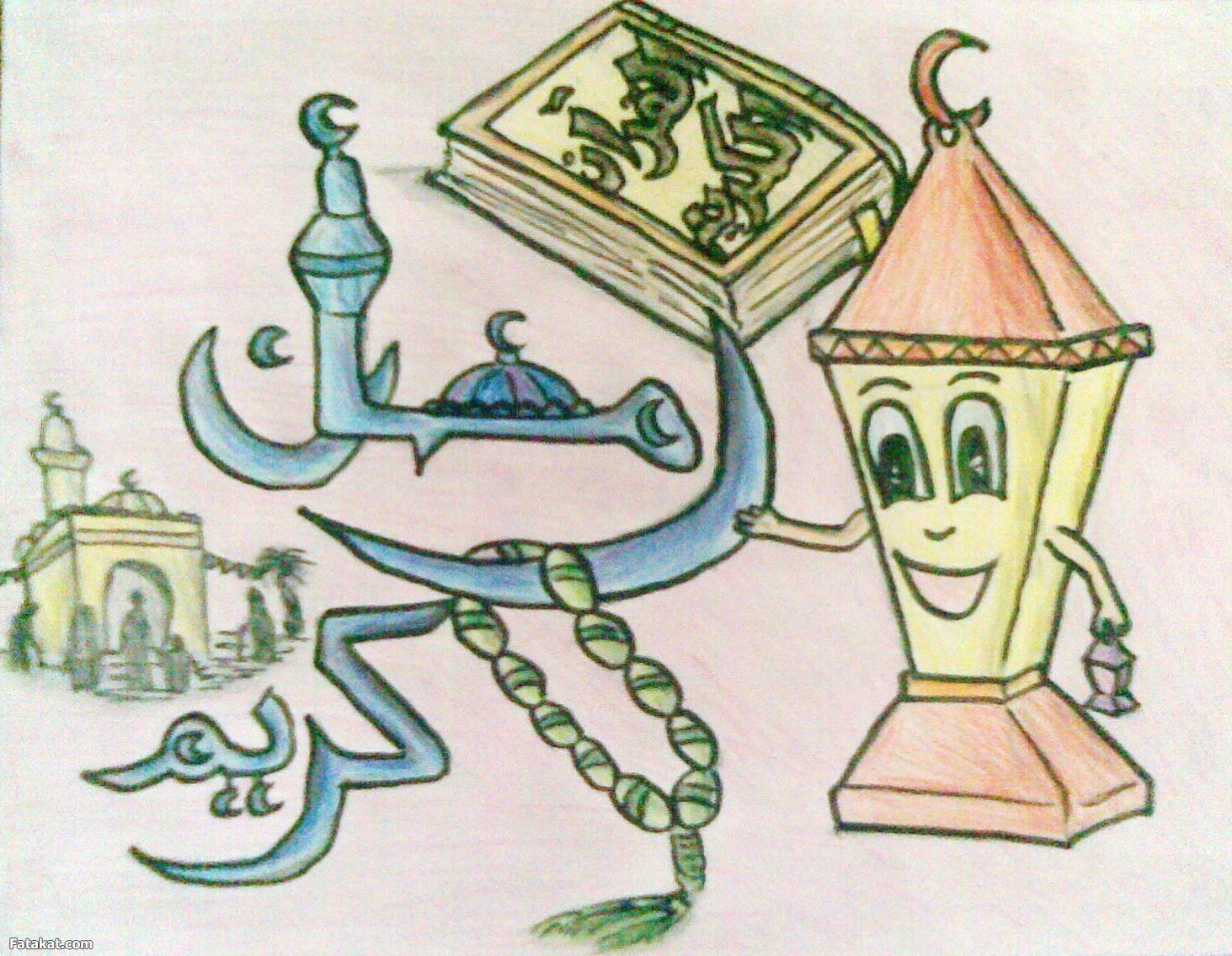 رسومات تلوين فانوس رمضان - موسوعة إقرأ | رسومات تلوين فانوس رمضان و رسم