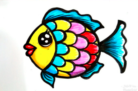 رسم سمكة 1