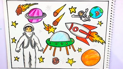 رسومات عن الفضاء للاطفال 1