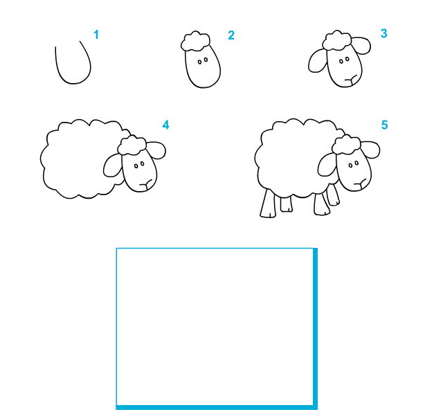 رسمة خروف عيد الأضحي 3