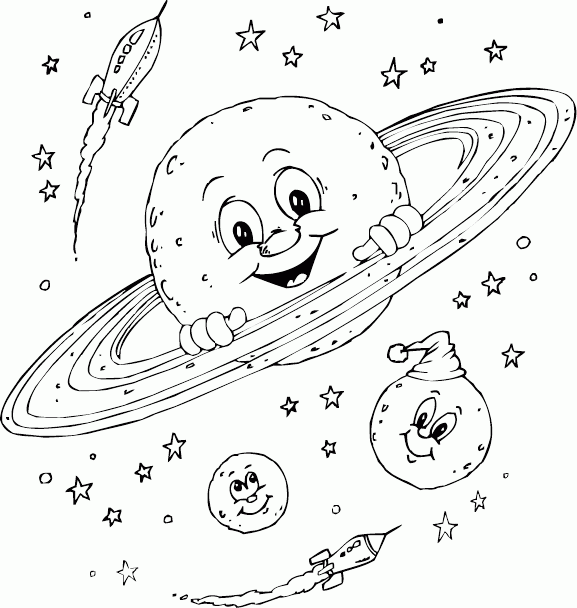 رسومات للتلوين عن الفضاء1