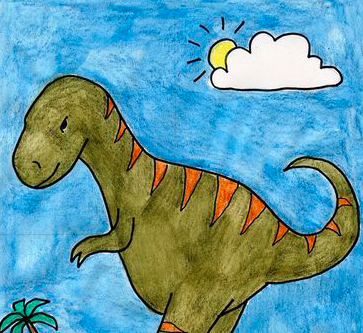 رسومات ديناصورات للاطفال 4