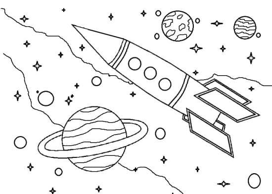 رسومات للتلوين عن الفضاء 3