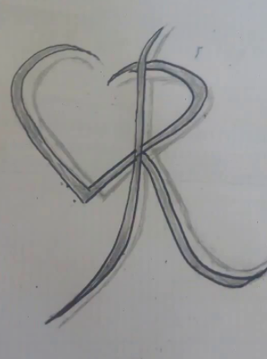 رسم قلوب بالحروف 3