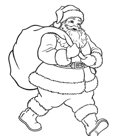 رسومات للتلوين عن بابا نويل1