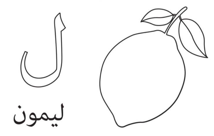 رسومات تلوين حروف الهجاء العربية - حروف عربية مفرغة جاهزة للتلوين 4