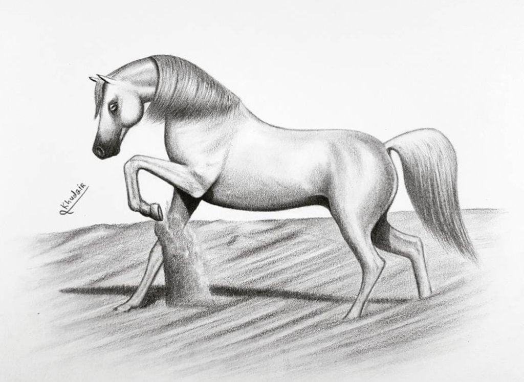 رسم حصان ثلاثي الأبعاد 4