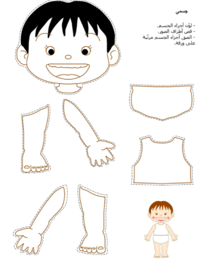 رسومات للتلوين عن اعضاء الجسم1