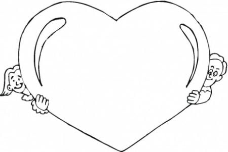 رسومات للتلوين قلوب1