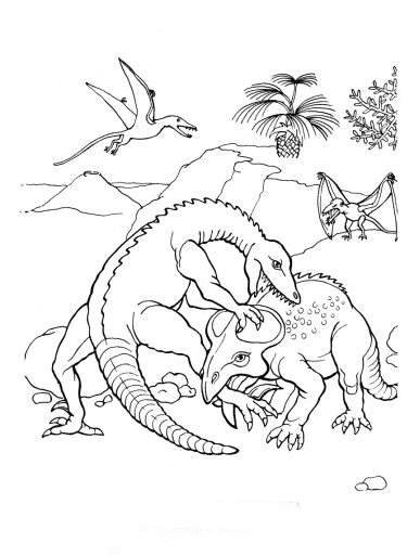 رسومات تلوين ديناصورات4