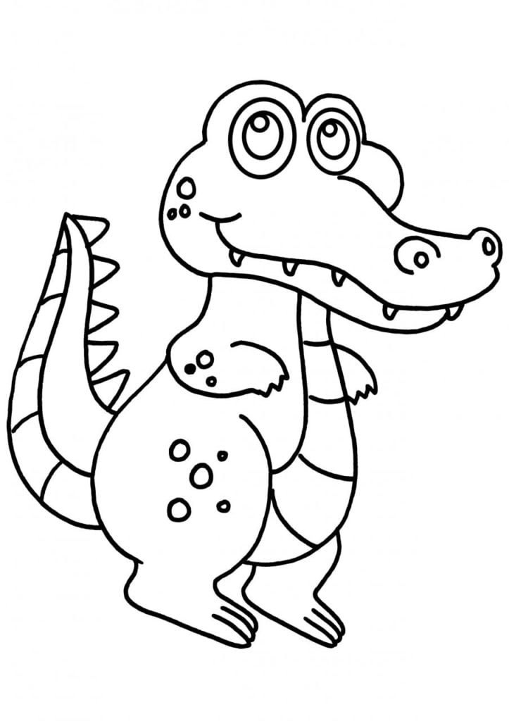 رسم تمساح للاطفال 2