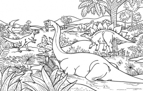 رسومات تلوين ديناصورات5