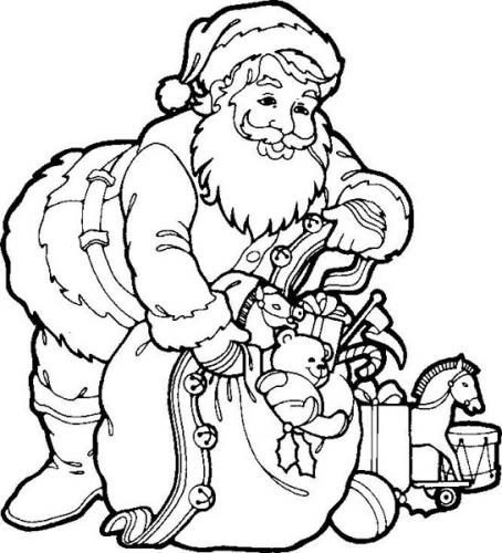 رسومات للتلوين عن بابا نويل4