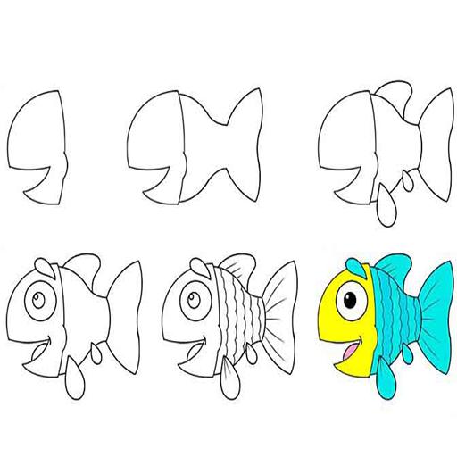 رسم سمكة 2