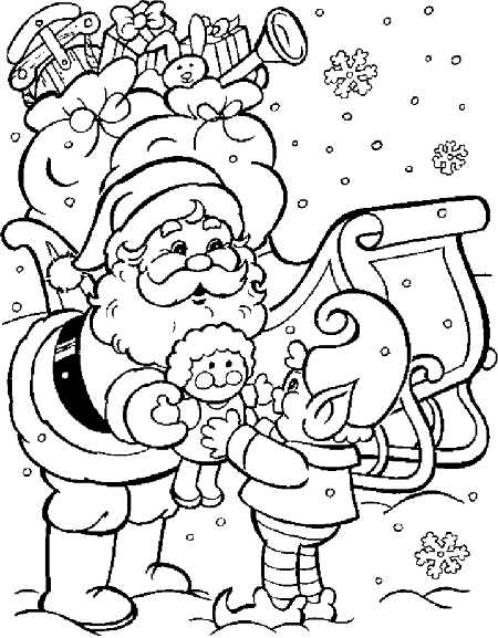 رسومات للتلوين عن بابا نويل8