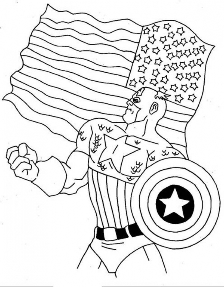 رسومات للتلوين كابتن امريكا19