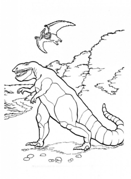 رسومات تلوين ديناصورات6