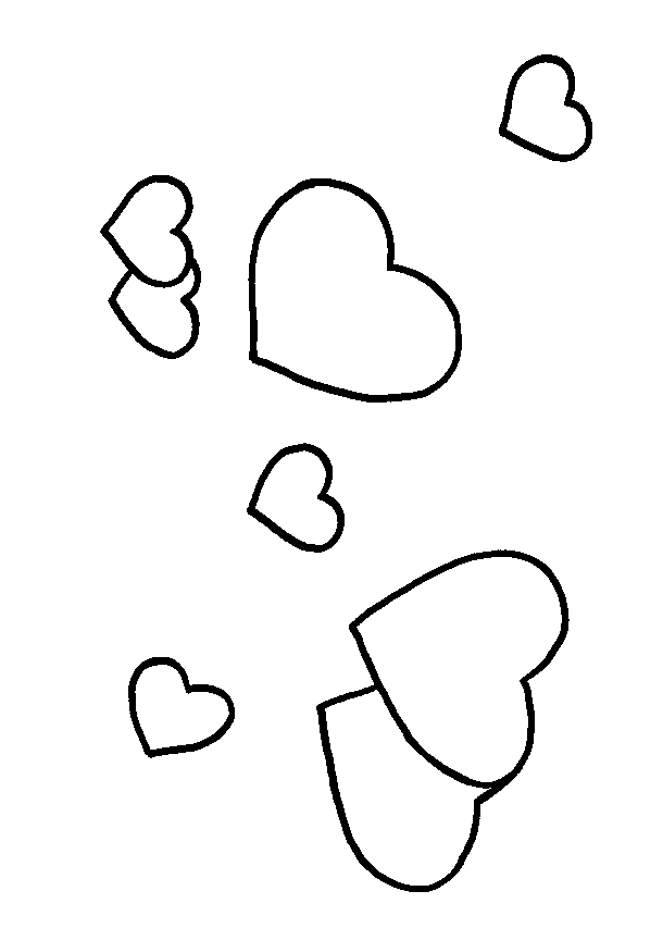 رسومات للتلوين قلوب4