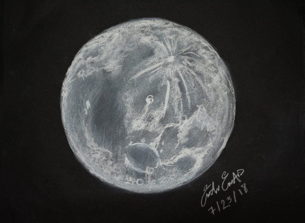 رسم قمر للاطفال 4