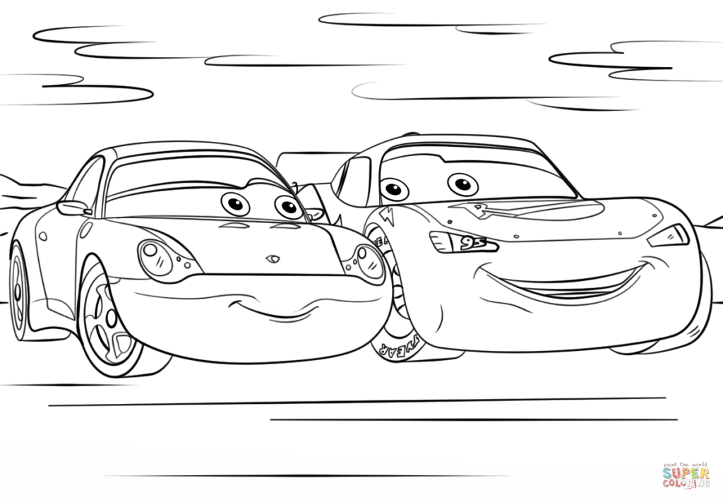 رسومات سيارات للتلوين 5