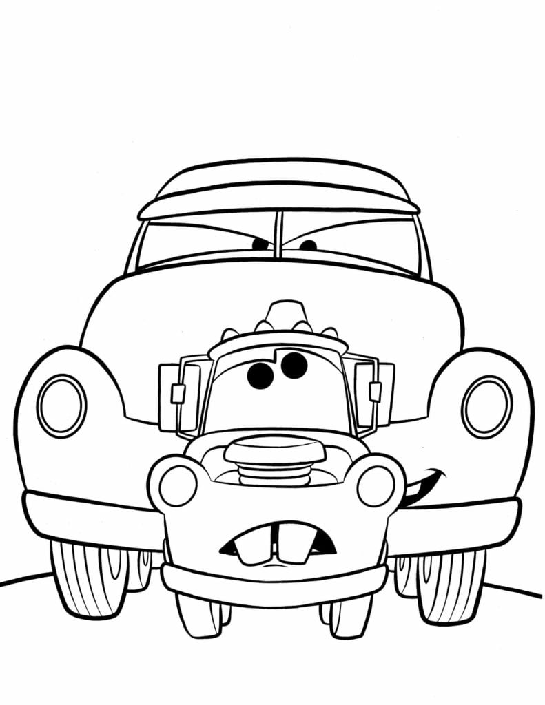 رسومات سيارات للتلوين للاطفال 6