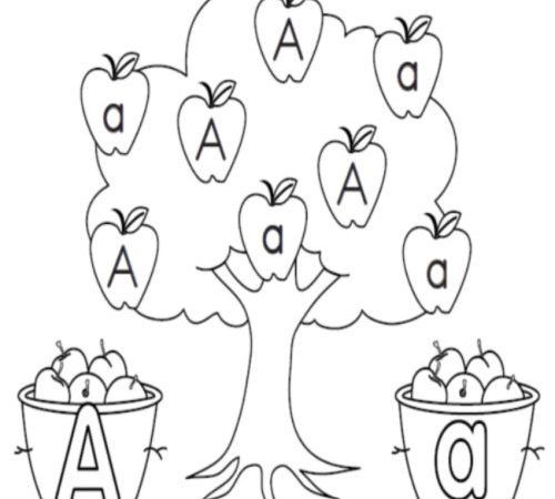 شجرة تفاح للتلوين 4