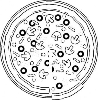 رسم بيتزا 1