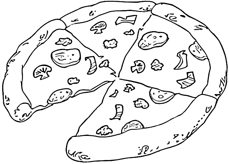 رسم بيتزا 3
