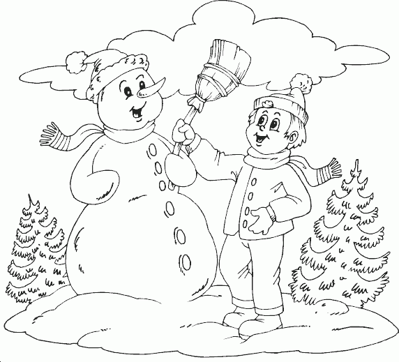 رسومات للتلوين فصل الشتاء1