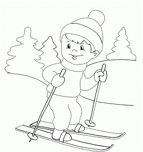رسومات للتلوين فصل الشتاء4