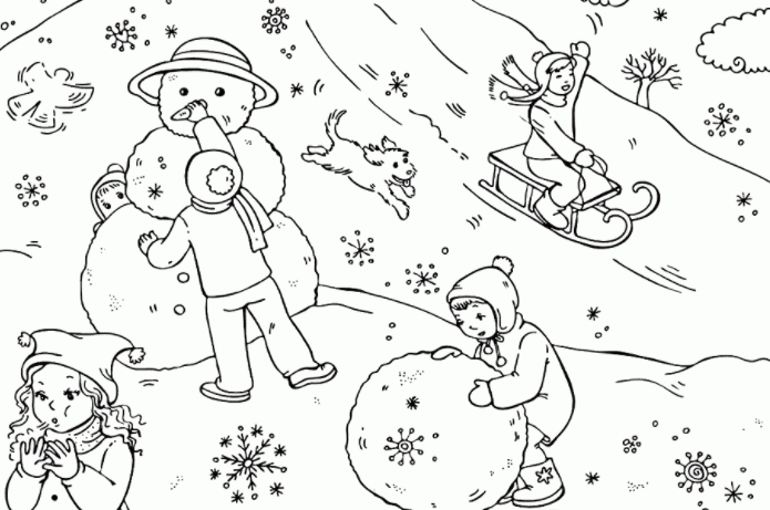 رسومات للتلوين فصل الشتاء موسوعة إقرأ رسومات للتلوين فصل الشتاء و