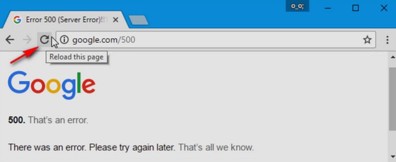 500 Internal Server Error حل مشكلة