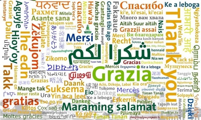 شكرا بكل لغات العالم 