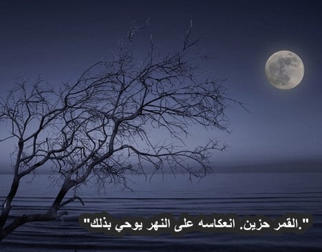 خواطر وصف القمر في الليل 