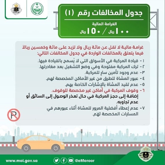 حجز موعد المرور الرياض- مخالفات مرور الرياض1