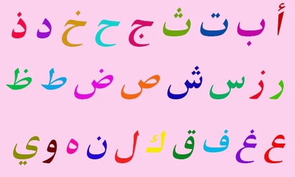 حروف عربية مفرغة جاهزة للتلوين
