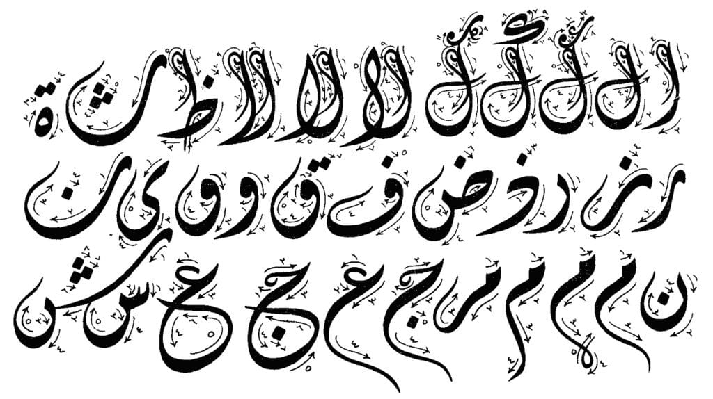 حروف عربية مزخرفة PNG 5