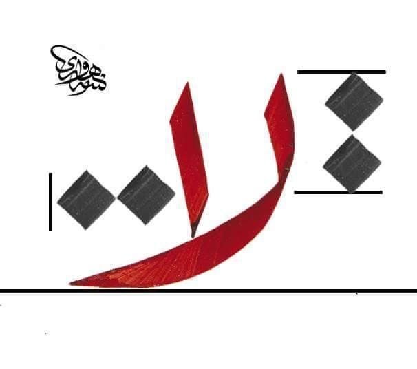 حروف عربية مزخرفة بخط الرقعة2