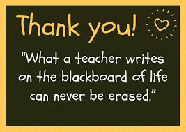 Thank you Message for Teachers from Students