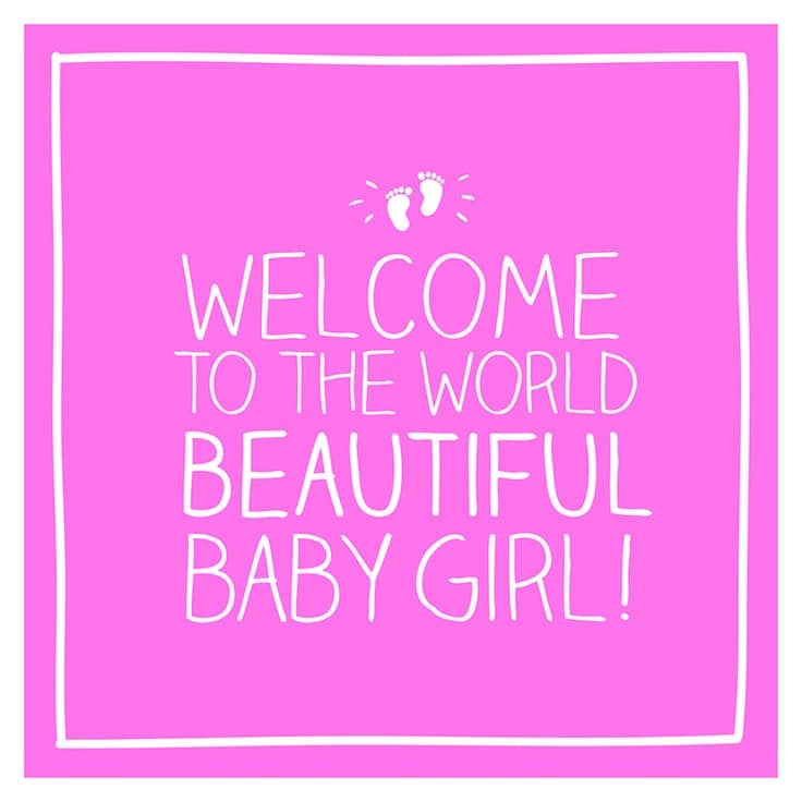 welcome baby girl message